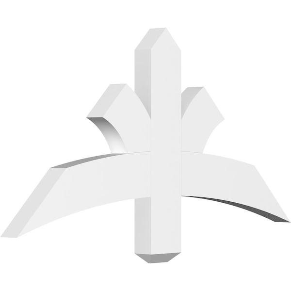 Ekena Millwork Davenport Architectural Grade PVC Gable Bracket, 36"W x 18"H x 2"D x 4"F, 12/12 Pitch GBP036X18X0204DAV00 - main